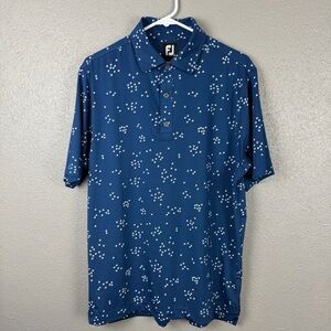 FootJoy AOP Birds Flock Of Seagulls? Golf Polo Shirt Men’s M Navy/White